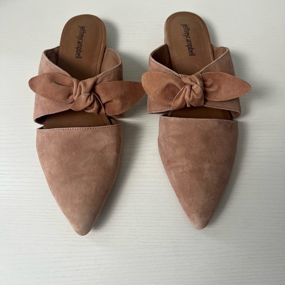 Jeffrey Campbell Shoes - Jeffrey Campbell Blush Charlin Bow Mules Shoes size 9.5